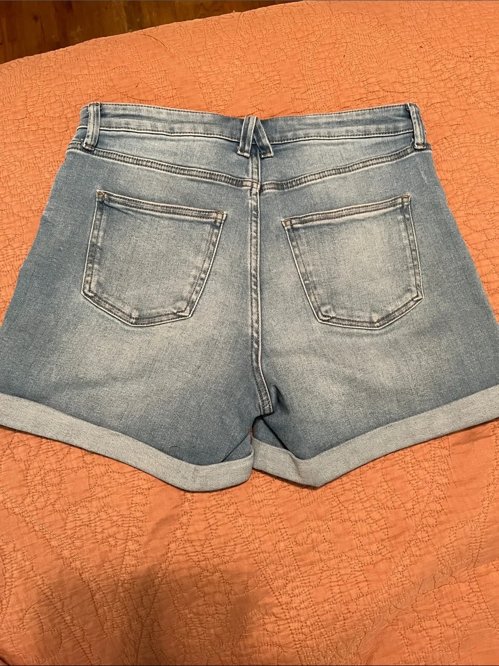 LC Lauren Conrad Light Blue Rolled Hem Denim Shorts